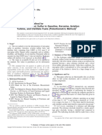 (Thiol Mercaptan) Sulfur in Gasoline, Kerosine, Aviation Turbine, and Distillate Fuels (Potentiometric Method)