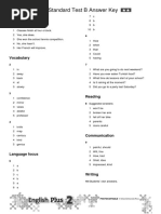 End of Year 2 Standard Test B Answer Key: Listening