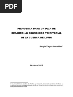 Propuesta para Un Plan de Desarrollo Económico Territorial de La Cuenca de Lurin