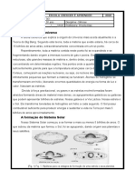 ATIVIDADES DE CIÊNCIAS 5ºANO fORMAÇÃO DA TERRA