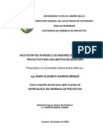 Aplicacion de Un Modelo de Madurez de Gerencia de Proyectos para Una Institucion Bancaria - UCAB - 2004