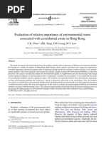 Evaluation of Relative Importance of Environmental Issues Associated With A Residential Estate in Hong Kong