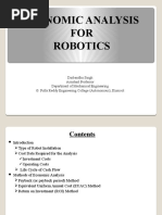 Economic Analysis For Robotics