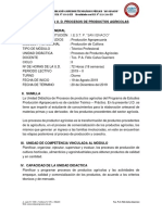 Sílabo UD Procesos de Productos Agricolas PDF