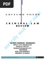 Pros Sagssago Notes in Criminal Law 2017 Edition