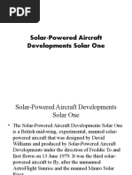 Solar-Powered Aircraft Developments Solar One