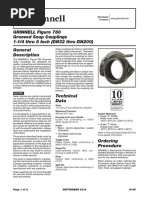 GRINNELL Figure 780 Grooved Snap Couplings 1-1/4 Thru 8 Inch (DN32 Thru DN200) General Description