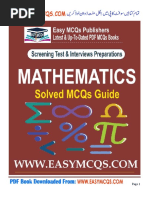 Mathematics MCQs PDF Book PDF