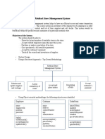 Medical Store Management System: Description