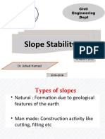 Slope Stability: Civil Engineering Dept