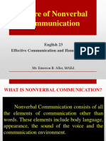 Nature of Nonverbal Communication