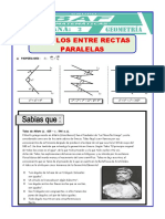 Ejercicios de Ángulos Entre Rectas Paralelas para Cuarto de Secundaria