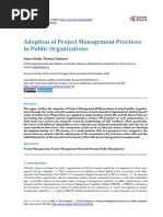 Adoption of Project Management Practices in Public Organizations