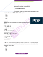 SSC CPO Previous Year Question Paper 2018: Quantitative Aptitude (Questions & Solutions)