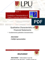 Qualitative Characteristics of Useful Financial Information