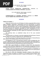 Green Valley Marketing Corp. v. Commissioner of Internal Revenue, C.T.A. EB Case Nos. 1801 & 1808 (C.T.A. Case No. 8988), (October 14, 2019) PDF