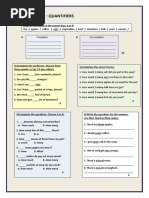 Revision Test Quantifiers Grammar Drills Tests - 97895