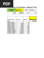 Salary Tax Calculator Pak-2019-20