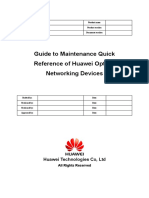 Guide To Maintenance Quick Reference of Huawei Optical Networking Devices