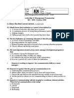 Final Leadership & Management Examination RN - BSN October 2010 I. Choose The Most Correct Answer