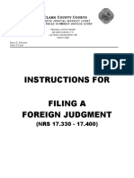 Foreign Judgment Packet