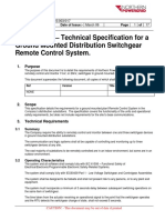 NPS/003/017 - Technical Specification For A Ground Mounted Distribution Switchgear Remote Control System