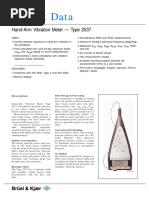 Product Data: Hand-Arm Vibration Meter - Type 2537