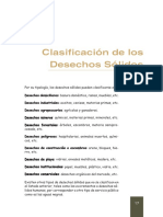 Clasificacion de Los Desechos