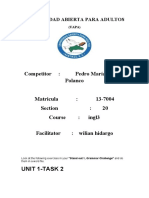 Competitor: Pedro María Toribio Polanco: Universidad Abierta para Adultos