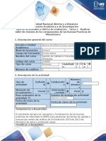 Guía de Actividades y Rúbrica de Evaluación - Tarea 1 - Realizar Taller de Revisión de Los Componentes de Las Buenas Prácticas de Manufactura