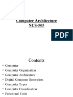 Computer Architecture NCS-505