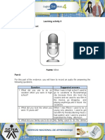Learning Activity 3 Evidence: All in The Past: Fuente: SENA