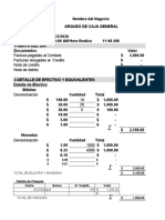 Formato de Arqueo de Caja