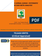 Suci Padma Risanti - 1920332019 - Telaah Kritis Jurnal Ilmiah Systematic Review Dan Meta PDF