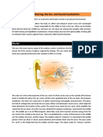 Audition: Hearing, The Ear, and Sound Localization
