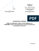 Cahier Des Charges Du Projet de Plateforme e Tourisme