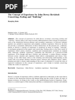 The Concept of Experience by John Dewey Revisited - Conceiving, Feeling and Enliving (H. Hohr)