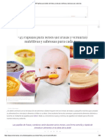 +45 Papillas para Bebés (De Frutas y Verduras) Nutritivas y Sabrosas para Cada Mes