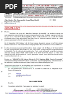 20200919-G. H. Schorel-Hlavka O.W.B. To The Honourable Susan Mary Kiefel Chief Justice of The High Court of Australia-COMPLAINT