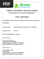 Green University of Bangladesh: Department of Textile Engineering