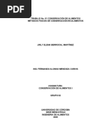 Metodos Fisicos de Conservacion de Alimentos