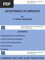 Acceptance of Deposits: BY Cs Burra Bhargava