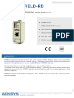 Cometh-Field-Rd: RS232 / RS422 / RS485 DIN Rail Single Port Server