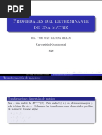 Propiedades Del Determinante de Una Matriz