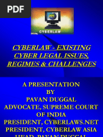 Cyberlaw Existing Cyber Legal Issues Regimes Challenges Pavan Duggal