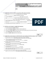 Cumulative Test 1-9 B: Grammar