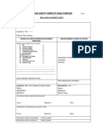 Observation On Safety Aspects: (OSA) Format