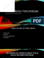 Comparing Two Poems: Approaching The Essay Question For Poetry