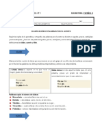 Actividades de Clasificacion de Palabras Por El Acento