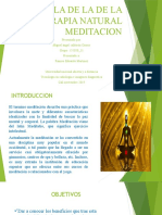 Cartilla de La de La Terapia Natural Meditacion